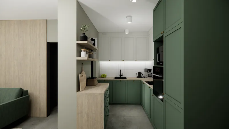 Kuchnia z salonem w Gliwicach